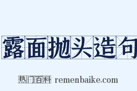 露面抛头造句是什么意思的图片